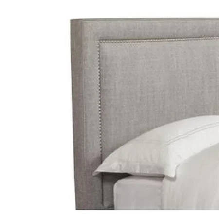 Queen Upholstered Headboard Only with Nail Head Trim